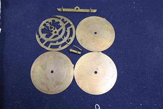An Islamic brass astrolabe